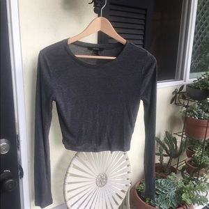 LAST CHANCE Grey cropped shirt